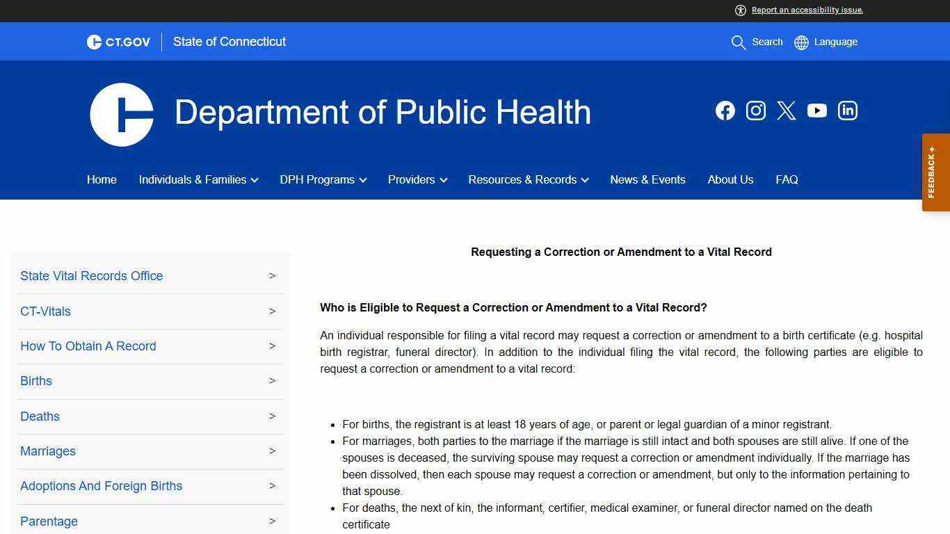 Corrections and Amendments